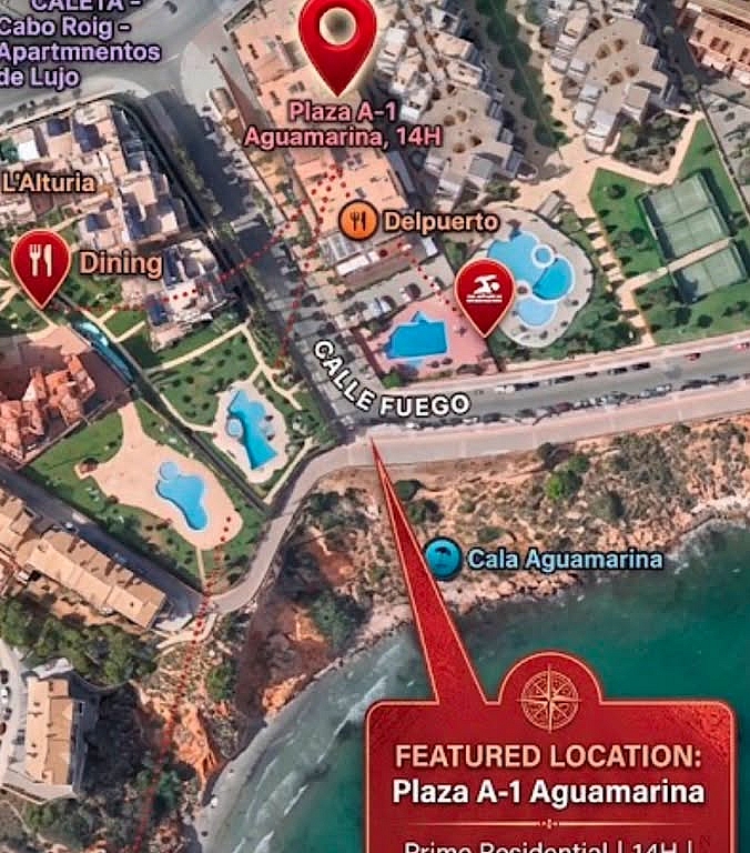 For sale - BEACH FRONT 2 BED 2 BATH APARTMENT CABO ROIG -  - Alicante